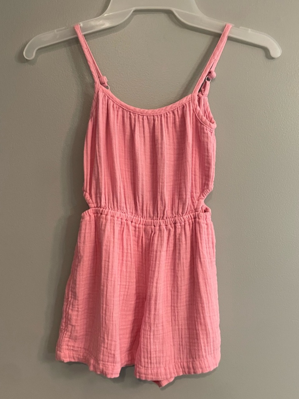 Gap Kids Girls' Pink Cotton Cutout Romper
